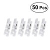 BESPORTBLE 50pcs Mini Transparent Plastic Clip Clothes Line Clips Photo