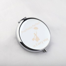 WUSUANED Mary Poppins Quote Mirror Practically Perfect in Every Way Movie Inspired Gifts for Mary Fans (Mary Poppins Quote Mirror S)