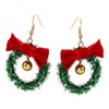 KONTONTY Gold Christmas Garland Bell Earrings Stylish Dangle Earrings Design