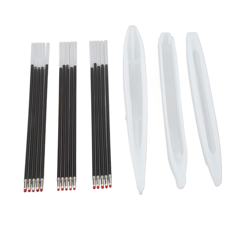 9Pcs Pen Resin Molds Silicone Smoothing Durable Easy Removal Ballpoint