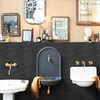 Black Peel and Stick Backsplash Linear Tile for Kitchen, Self
