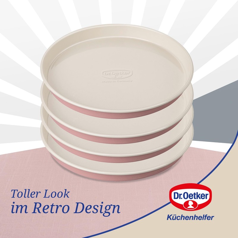 Dr. Oetker Schichtkuchen-Backform Baking - Retro Design, runde Kuchenform mit