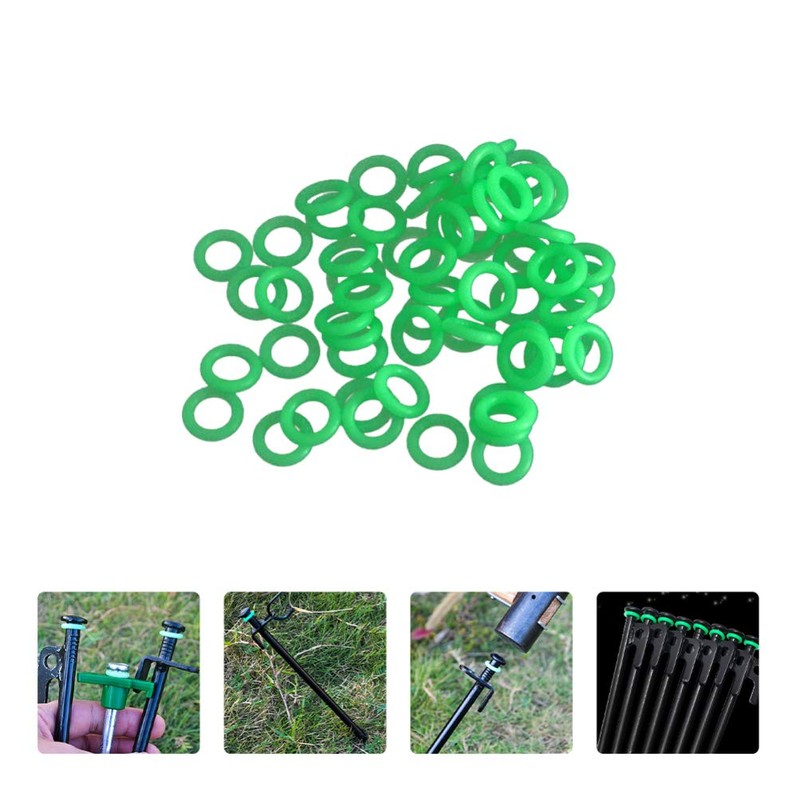 BESPORTBLE Pack of 100 Tent Stakes Ring Plastic Lights Peg