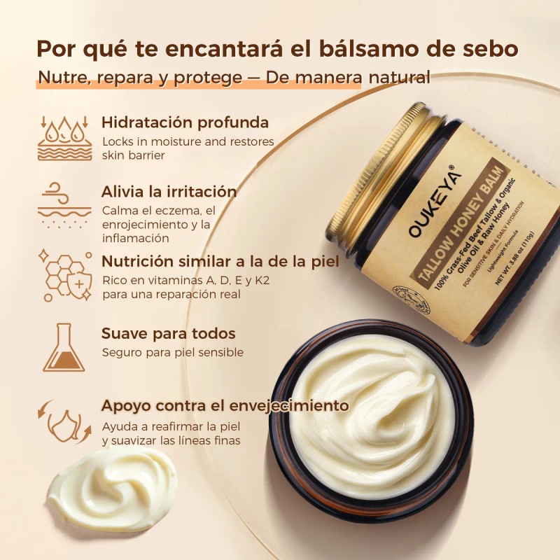 Crema Facial Manteca Res Miel 100 Natural 110g Normal Grasa