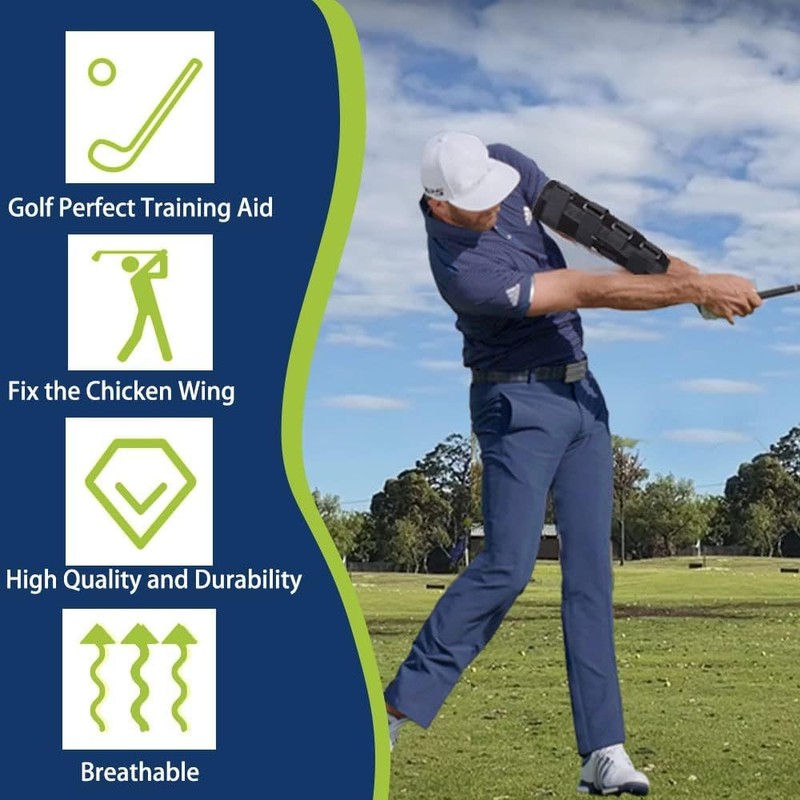 JUNNEE Golf Training Aid with Elbow Support, Golf Accessories Straight