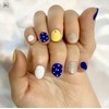 Dara Beauty June Art of the MonthNavy Dot Nails❣ -