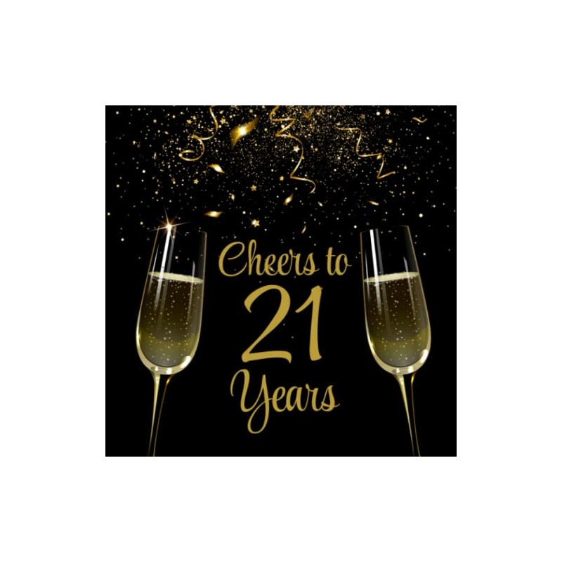 Cheers to 21 Years | 21st Birthday Guest Book |