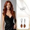 High-quality women's earrings made of 925 sterling silver with natural