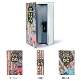 Diversion Book Safe Storage Box, Dictionary Secret Safe Can Stash Secret Book Safe Security Locker, Portable Cash Jewelry Storage Box Case Lockable Book Safe for Traveling (Combination, 66 Route)