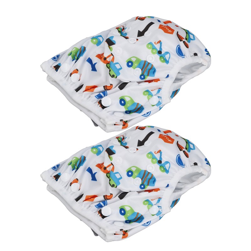 2PCS Baby Swim Diapers Soft Breathable Waterproof Adjustable Leakproof Swim