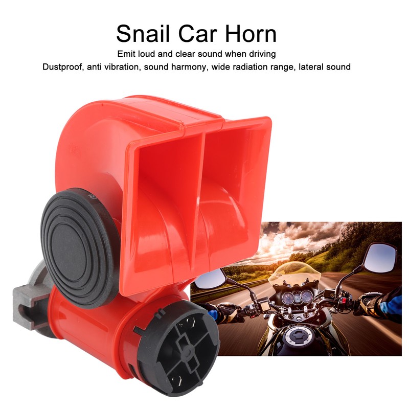 Snail Car Horn Red Air Electric Snail Single Horn Kit
