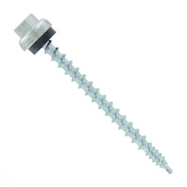 Fasteners Plus ST Fastening ZXL Woodbinder Metal-to-Wood #10 x 2-1/2" Galvanized Screws with EPDM Rubber Washer, 250-Count - Designed for Metal Roofing and Siding Panels