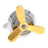 Plane Airplane Aircraft Propeller Mens Shirts Gold Silver Cufflinks