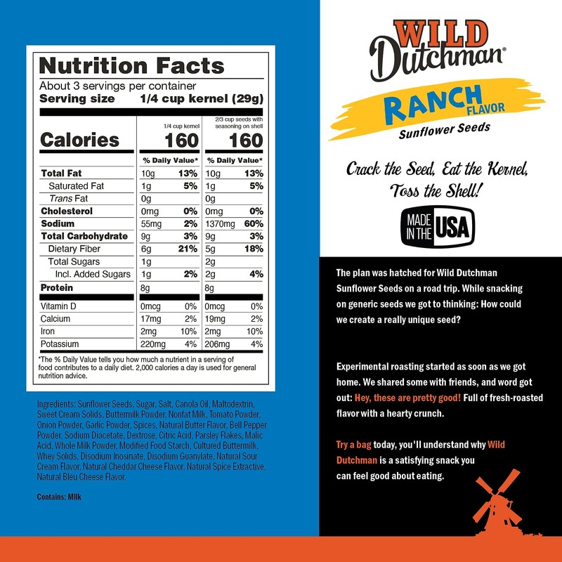 Wild Dutchman | Roasted Sunflower Seeds | Mouth Friendly Recipe