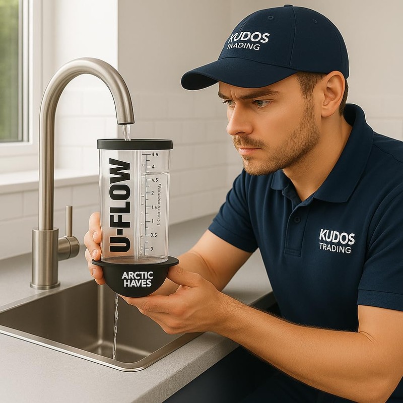 Kudos-Trading U-Flow Handheld Water Flow Tester – Portable Water Flow