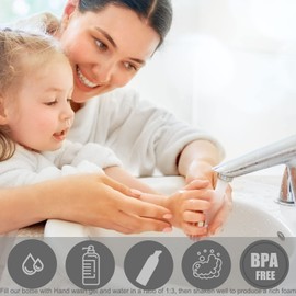 Lil Ray Botella de Espuma de 1.7 onzas con Bomba Dorada. Dispensadores de Espuma de Viaje vacíos para jabón, champú, Negro y Negro 1, 12 PCS