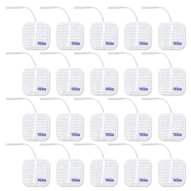 Discount TENS - Electrodes, Value Wired Replacement Pads for TENS Units, Pack of 20 Unit Electrodes (2 inch x 2 inch)