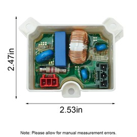 TopHomer Noise Filter Assembly Compatible with LG and Kenmore Washing Machine and Dishwasher,Replace Part Numbers WTS6520.ABWREAP, WTG7520.ABWREAP, etc.