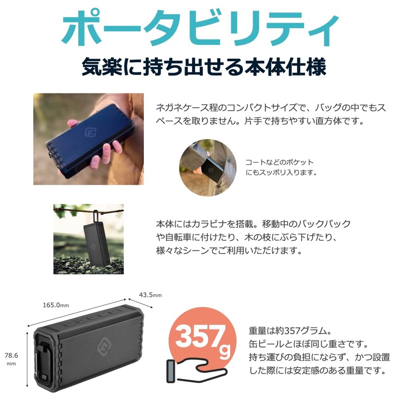 40s Speaker Bluetooth Waterproof High Volume Stereo Bass Compact Shockproof