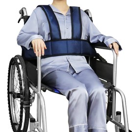 LOSCHEN Adjustable Wheelchair Belt for Waistcoat Wearing, Adjustable Wheelchair Seat Belt, Breathable, Fall Prevention, Safe Operation, Easy Operation, Elderly, Nursing Belt, Suitable for Handicapped