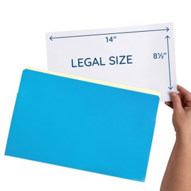Blue Summit Expandable Legal File Folders for Bulky Documents, Legal Size, 5" Expansion, Assorted Colors, 10 File Pockets