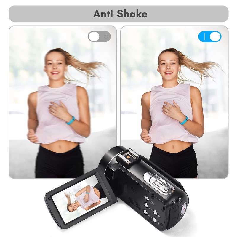 Andoer 2.7K Digital Video Camera Camcorder Recorder DV 48MP 16X