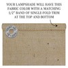 FenchelShades.com 12" Diameter x 17" Height Drum Lampshade Retro Rustic