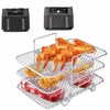 Air Fryer Rack, Stackable Grill Rack 3Layers Air Fryer Shelf