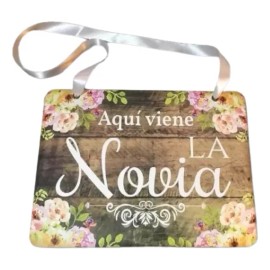 Recuerdos Boda 2 Letrero Boda ¡aquí Viene La Novia!