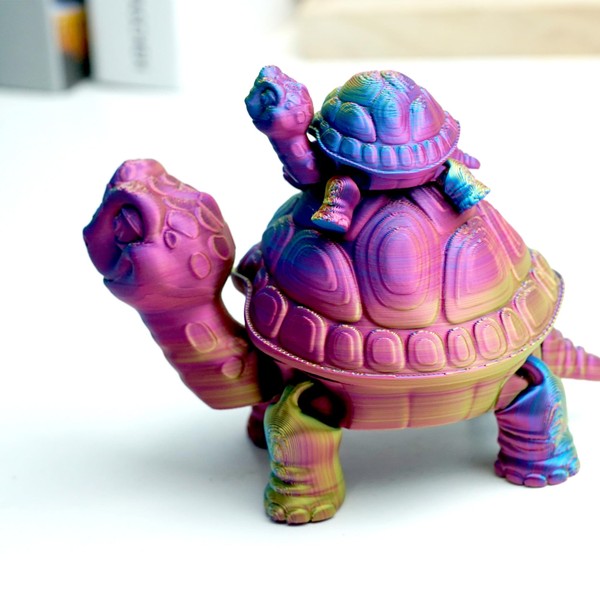 Baby Turtle Inside The Turtle Shell 3D Printed Tortoise Model,Flexible