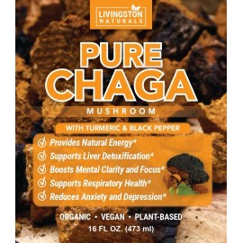 Livingston Natural Herbal Labs Pure Chaga Mushroom By Livingston Natural Herbal Labs, Plant-Based Foods, 16 oz