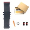 Black Side Perforated Leather Red Marker Steering Wheel Protector Cover