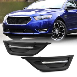 AKKON - Fits 2013-2019 Ford Taurus LED DRL Bumper Driving Fog Lights Pair Left+Right w/Wire Harness Bracket Screws