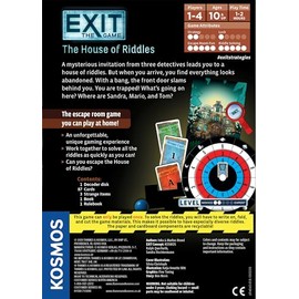 La Casa de los Acertijos | Exit: El Juego - Un juego de Kosmos de Thames & Kosmos | Experiencia de habitación de escape en casa basada en cartas, apta