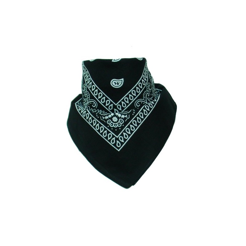 2Store Bandana with original Paisley pattern in black