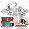 Hicarer 6 Sets Gutter Downspout Straps 2x3 and Downspout Wall