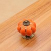 CYILIUEN Pumpkin Ceramic Knobs with Screw Gasket and Screwdriver Orange