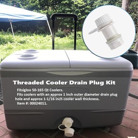 ORTREE Threaded Drain Plug Assembly with Plastic Tethered Cap,Suitable for Cooler Drain Plug Replacement and Ideal for Repairing and Replacing Cooler Accessories.White,Pack of 1(1 Pack)