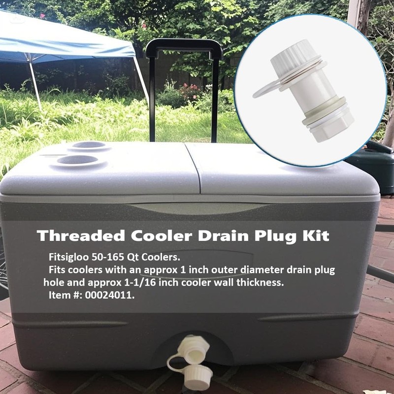 ORTREE Threaded Drain Plug Assembly with Plastic Tethered Cap,Suitable for