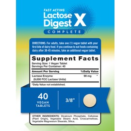 Nature's Truth Lactose Digest Pills | 40 Vegan Tablets | Helps Digest Dairy | by Nature's Truth