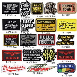 20 PCS Faith Over Fear,It is What It is,Just Send It etc Embroidered Tactical Patches Hook and Loop Badge Applique Patches for Hat,Armband,Jacket,Biker,Vest,Bag,Backpack,Clothes,Uniforms,Pouch,Coat