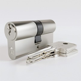 Sempro 30/30 Cylinder Lock 3 Keys Nickel-Plated Brass Tested According to EN 1303:2015