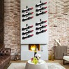 Wall Mounted Wine Rack Holds 12 Bottles, Adjustable Separable Black