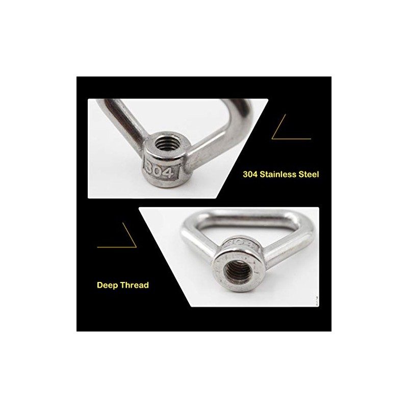 304 Stainless Steel Eye Nut M20 Triangle Ring Shape Lifting