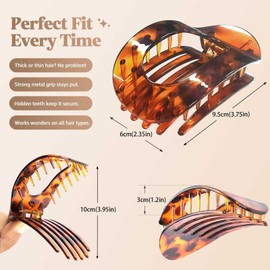 5 PCS Flat Hair Clips, Hair Claw Clips, Suitable for Coarse and Fine Hair Types, Comfortable Curved Flat Hair Clip, Suitable for Lying Down, Driving, And Other Scenarios