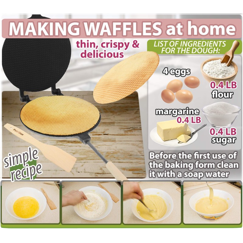 Waffle Maker round form Non-stick - Waffle Cone Maker -