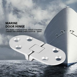Door/Hatch Hinges + Marine Door Hinges 2Pcs Boat Stainless Steel Hinges Stamping Cabinet for Marine Cabin Door 66 30mm