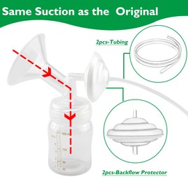 Backflow Protector and Tubing Compatible with Spectra S1 Spectra S2 Spectra 9 Plus Breast Pumps, Spectra Breast Pumping Replacement Accessories, Not Original Spectra Pump Parts