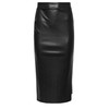 PixieGirl Black Faux Leather Side Split Maxi Skirt Petite