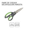 Nirosta Super Scissor Praktika with Opener 23cm, Stainless Steel Grey/Green,